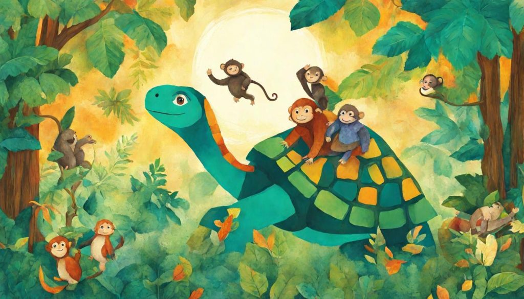 Kisah Kura-kura dan Monyet yang Nakal